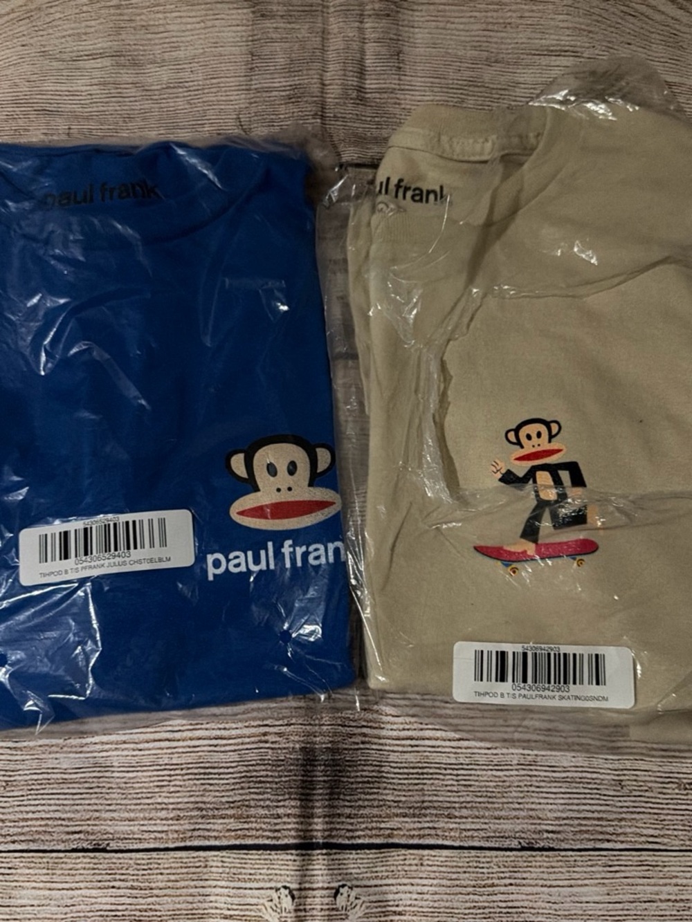Paul Frank boys Short Sleeve bundle Tees - Blue & Tan